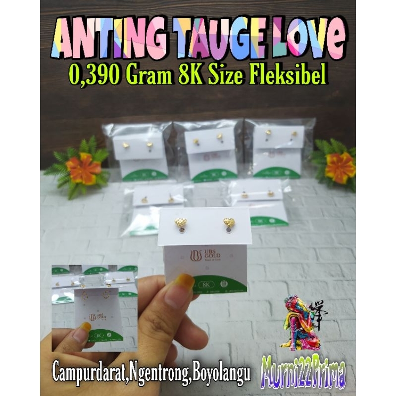 ANTING TAUGE LOVE EMAS ASLI