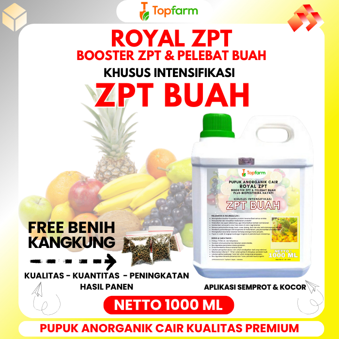Pupuk Topfarm / Pupuk Zpt Pembesar Buah / Pupuk Pelebat Buah Zpt / Pupuk Zpt Pelebat Buah Cabe / Pup