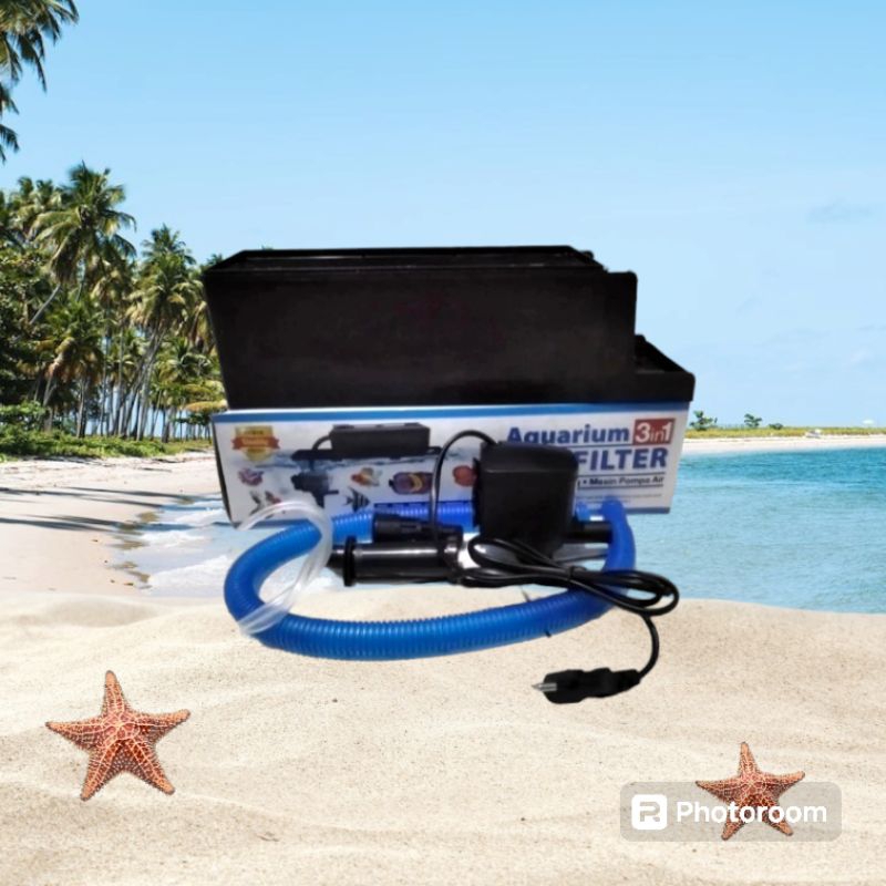 Filter Pompa Komplit Top Filter Box Aquarium 3 in 1 Roston SP 1200