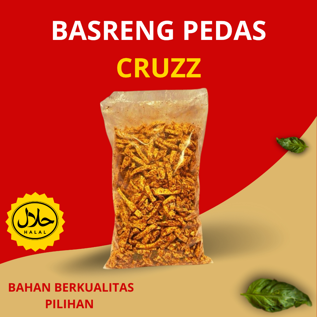 

Basreng pedas Cruzz daun jeruk 500 Gram