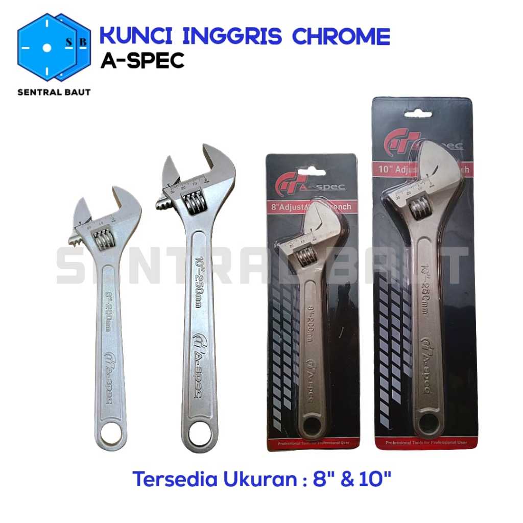 Kunci Inggris Chrome  merk A-SPEC