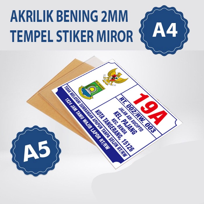 

AKRILIK BENING 2MM NOMER RUMAH LAPIS STIKER MIROR TEMPEL DALAM