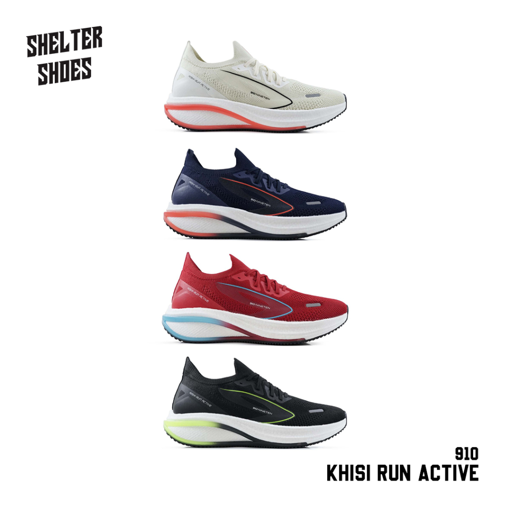 SEPATU RUNNING NINETEN 910 KHISI RUN ACTIVE 4 WARNA HAZE VISION 1.0 HAZE 1.5 AURORUN KANZAKI VELOCE