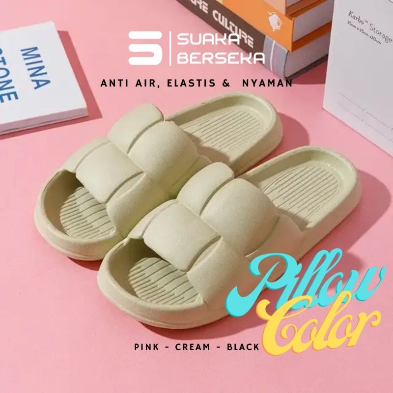 Selop Pillow Slip On | Sandal Wanita | Sandal Murah | Sandal Kekinian