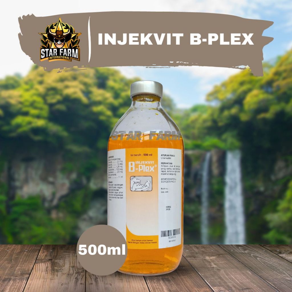 Injekvit B-Plex Vitamin B-Kompleks Untuk Hewan (500 ml)