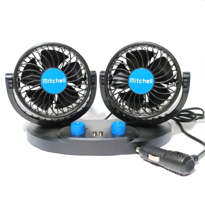 KIPAS ANGIN MOBIL MITCHELL T357 T358 12Volt - 24Volt 12V 24V Plus 2 Colokan USB MITCHELL