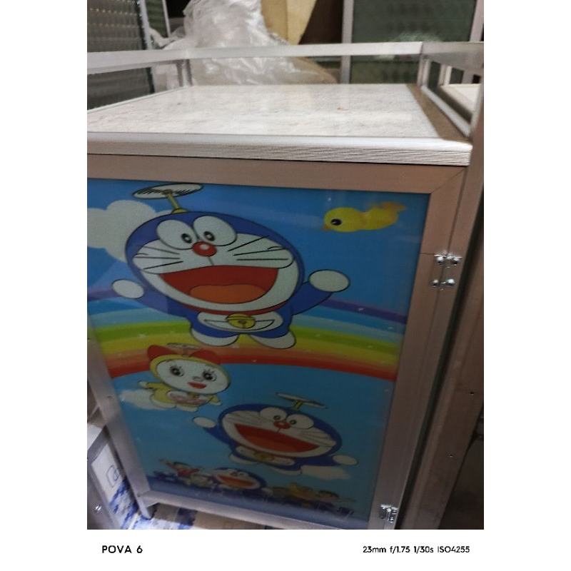 rak dispenser kaca / rak galon aluminium kaca bandung