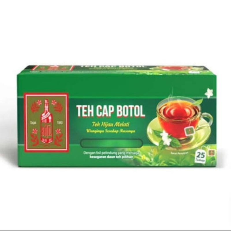 

Teh Cap Botol Hijau Celup Isi 25 Pcs PROMO MURAH/Cap Botol Hijau Teh Celup Isi 25 pcs PROMO MURAH