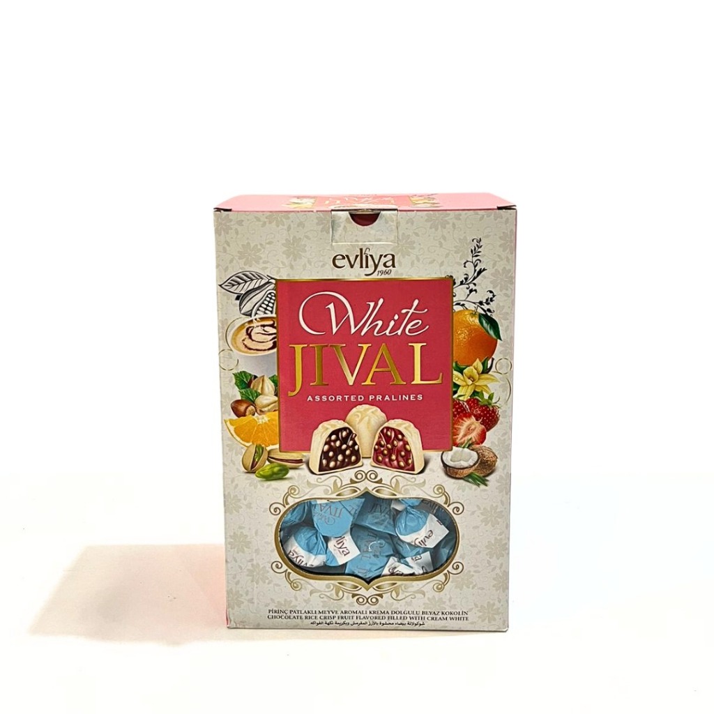 

Evliya White Jival Assorted Pralines 2kg/ Coklat Arab Mix/ Coklat Putih