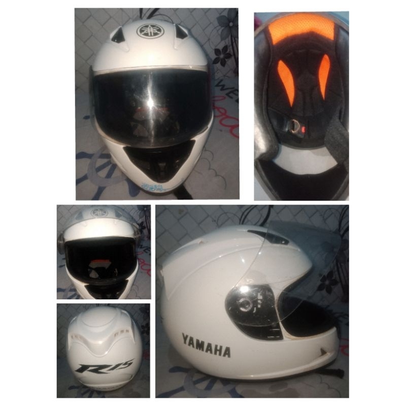 Helm Yamaha R15 ori Fullface ( Bonus Jam beker )