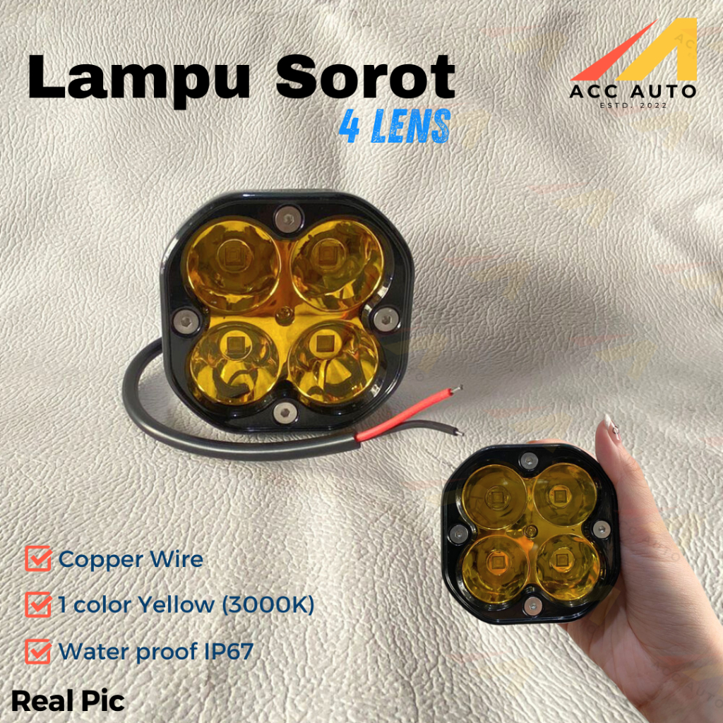 Lampu Sorot 3000K 4CSP LED Super Bright Lens Led
