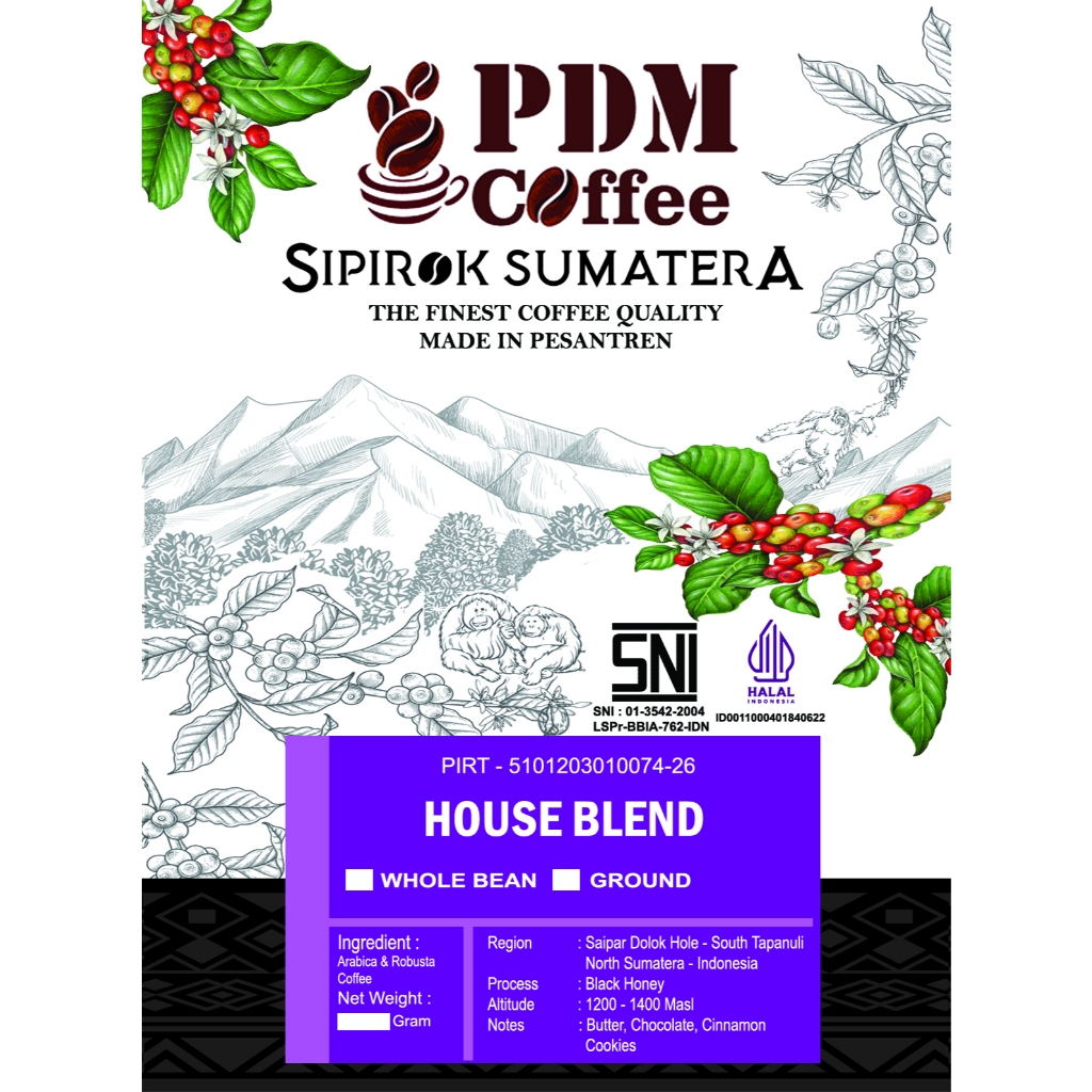 

House Blend Sipirok Coffee 1000 gr
