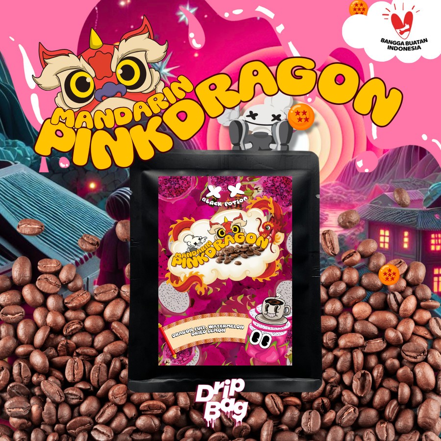 

Mandarin Pink Dragon 1 Drip Bag Coffee - ( kopi instant filter )