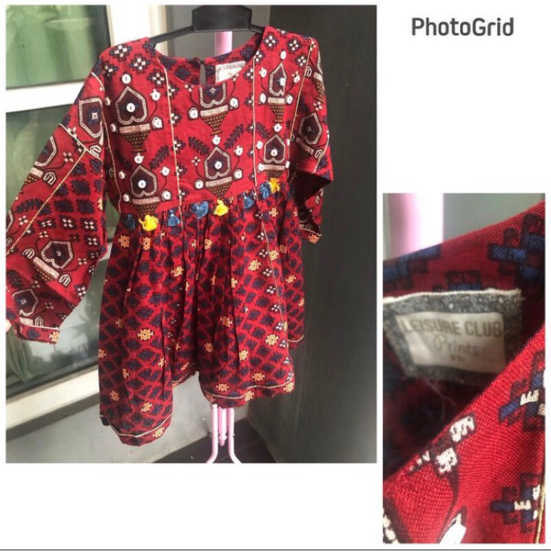 dress katun Pakistani anak