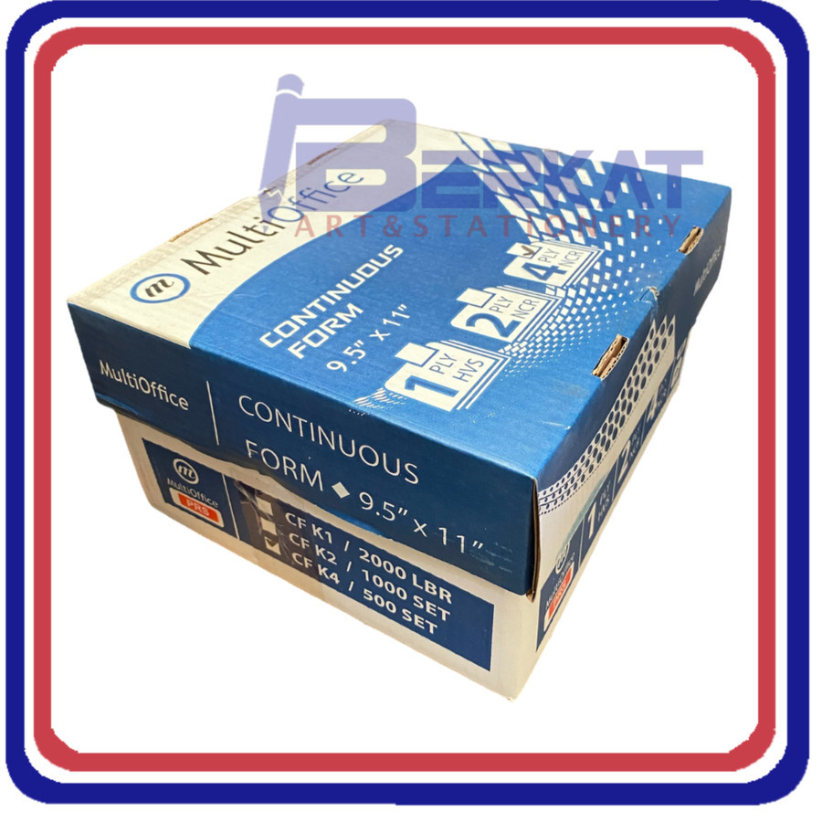 

Kertas Continuous Form 9.5 x 11" 4 Ply : 2 (PRS) MULTI OFFICE