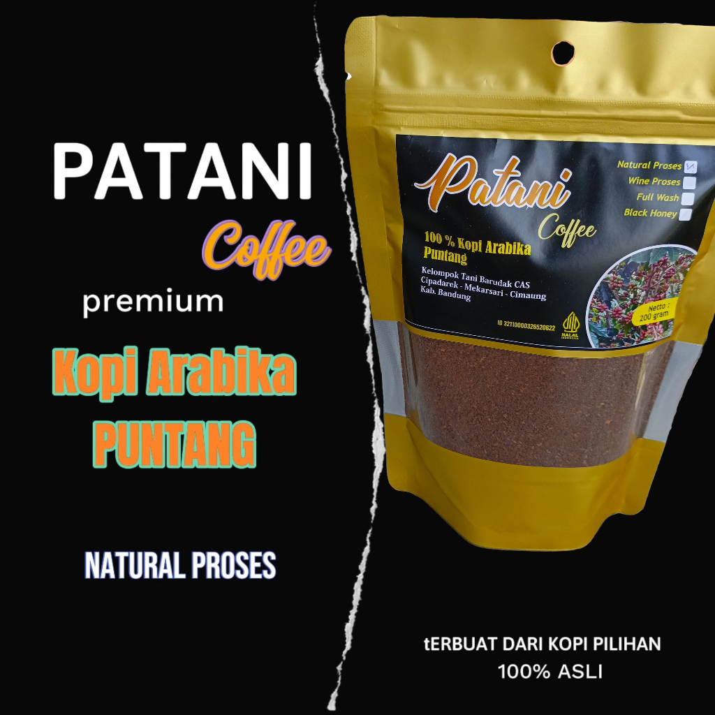 

Kopi Bubuk PATANI KOPI 200 gr Kopi Arabica Puntang Super Fresh Roasted