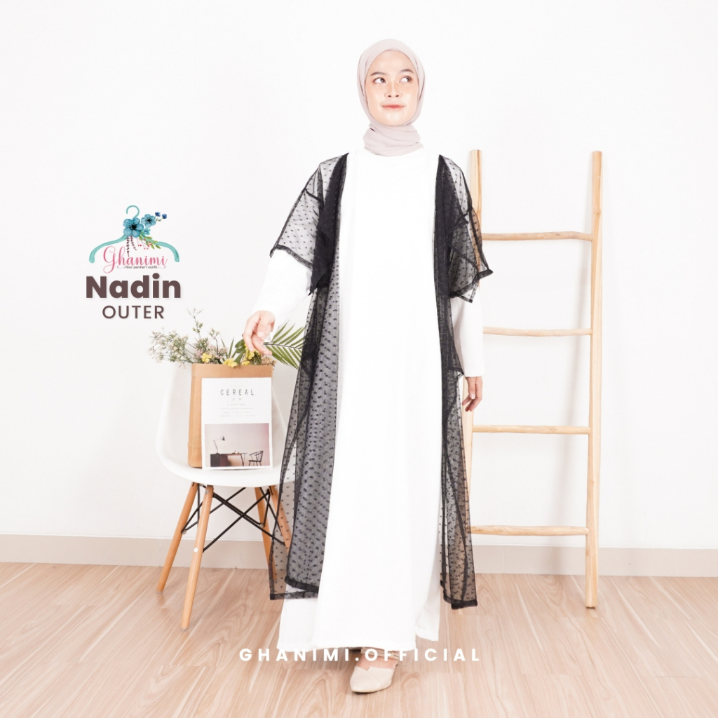 Ghanimi - Nadin Outer / Outer Brukat / Outer Kondangan / Dress Brukat Kekinian / Dress Muslimah