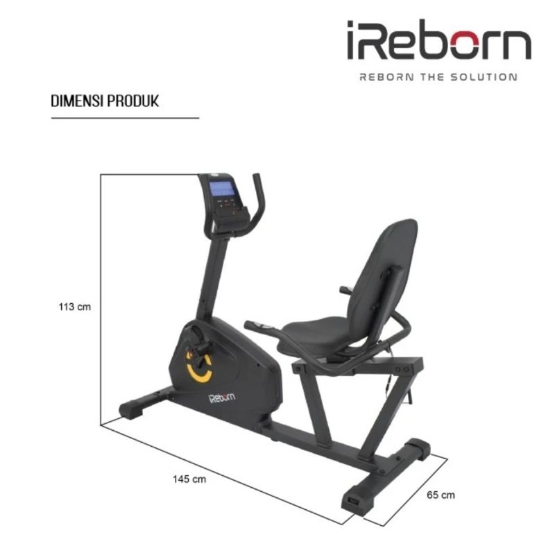 Sepeda Statis iReborn Potenza Recumbent Bike - ORIGINAL IREBORN | ALAT FITNESS