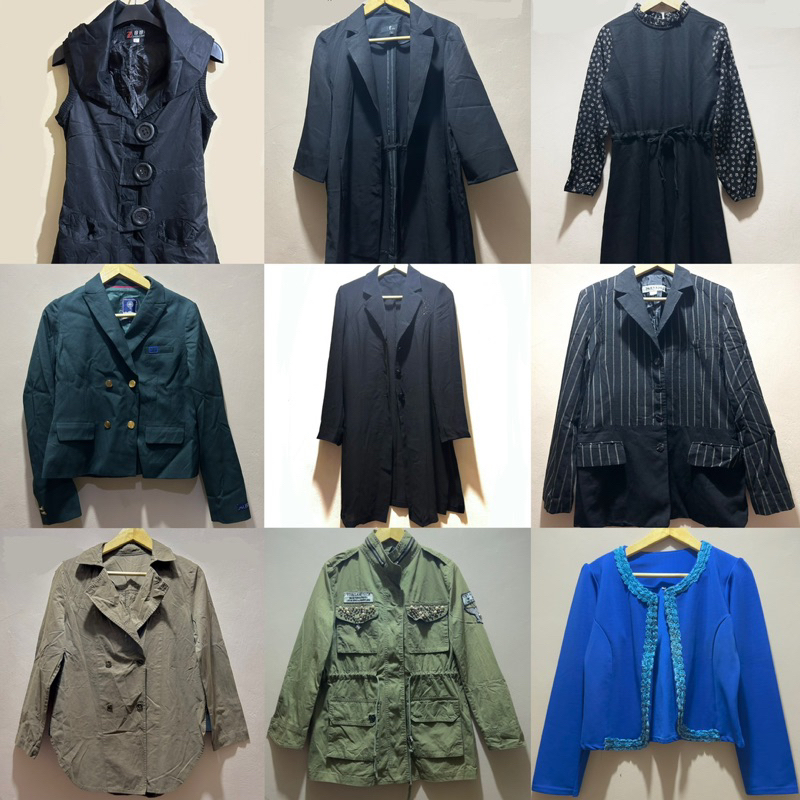Preloved Blazer/Preloved Outer/Outer Hitam/Outer Kutung/Premium Blazer/Preloved Dress Hitam/Blazer D