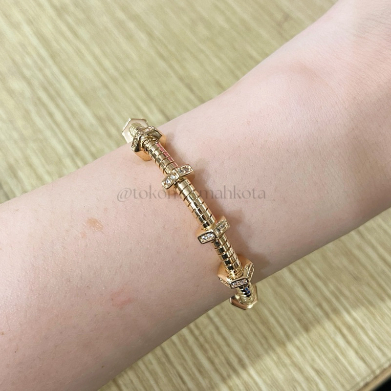 Gelang Springy Tubo / Gelang Emas Pandora