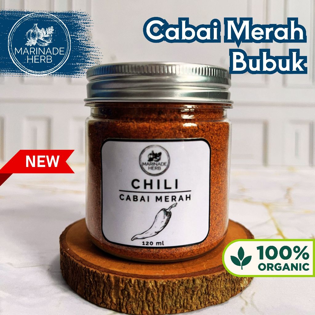

CABAI MERAH BUBUK MURNI - BUMBU DAPUR / BUMBU MASAK PREMIUM - MARINADE HERB - 120ML