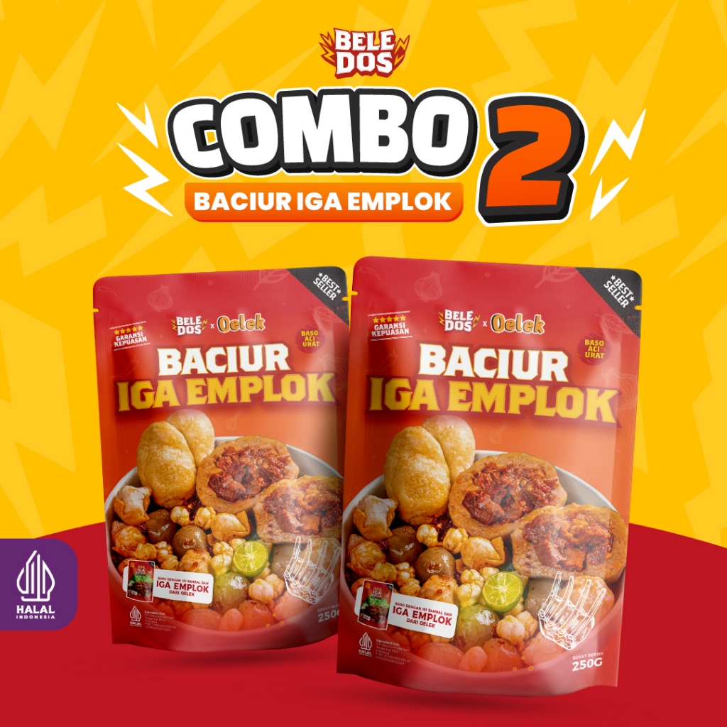

Beledos Paket Berdua Baciur Iga Emplok 250 Gram dengan Sambal Taichan