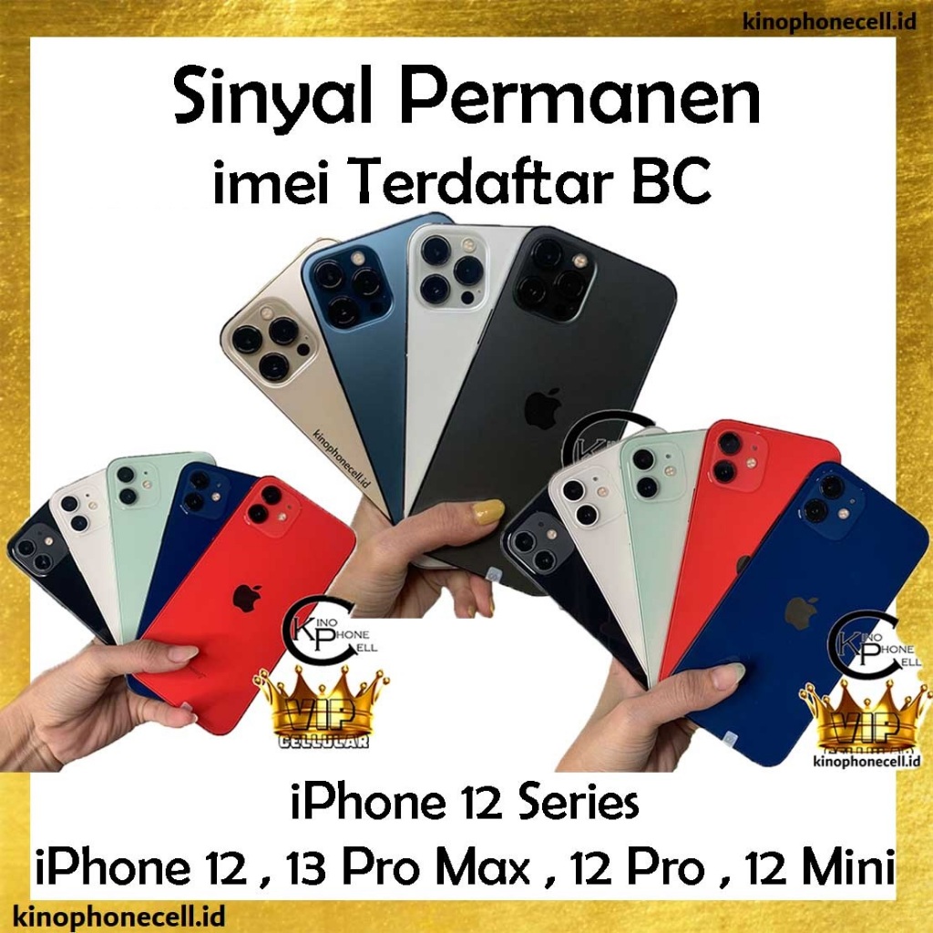 Terdaftar BC iPhone 12 Pro Max - 12 Pro - 12 - 12 Mini IMEI Terdaftar BeaCukai / Ex iBox 64GB 128GB 