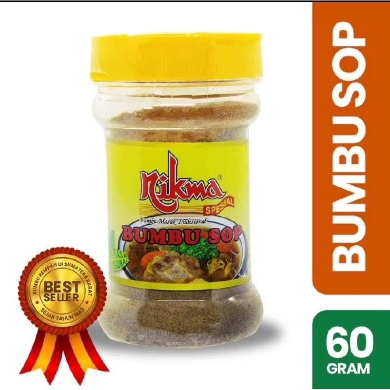 

BUMBU NIKMA SOP 60GR BOTOL ASLI PADANG