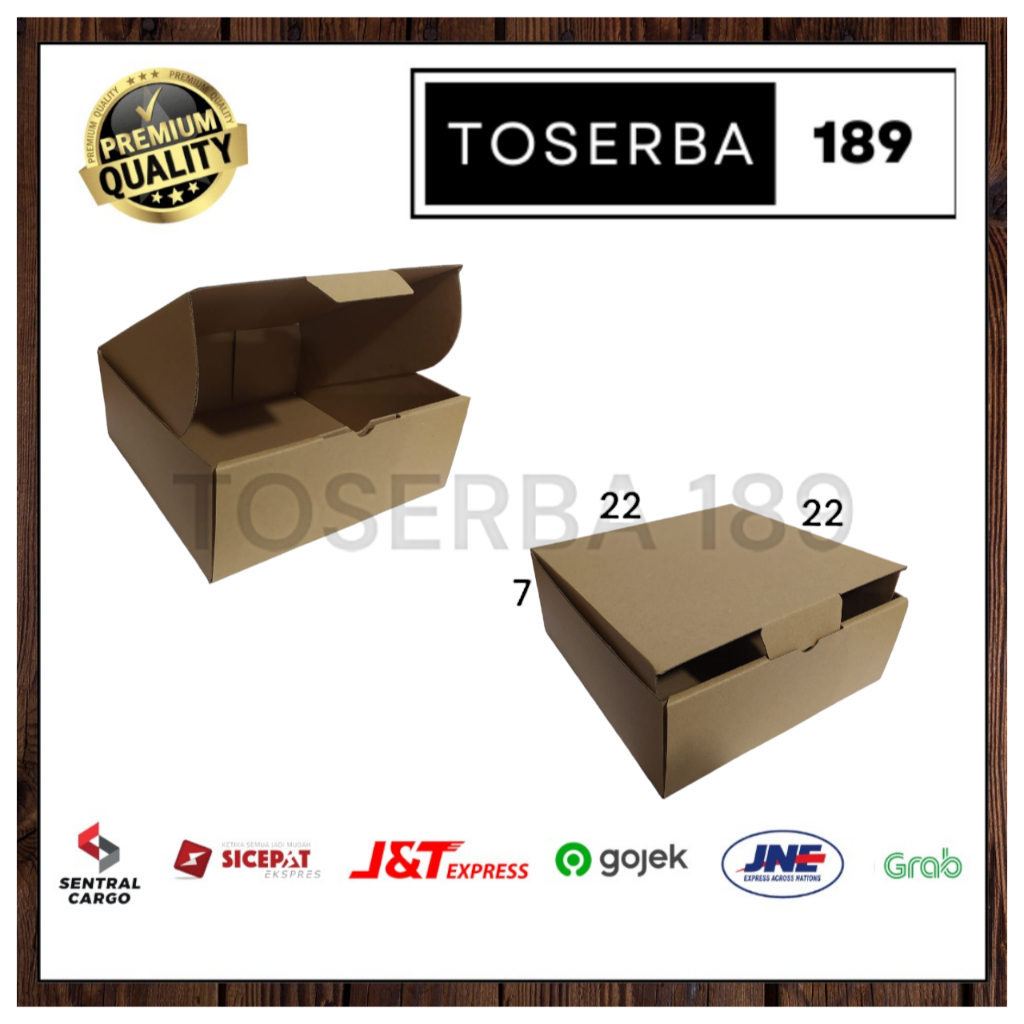 

kardus packing diecut/box pizza uk 22x22x7 cm