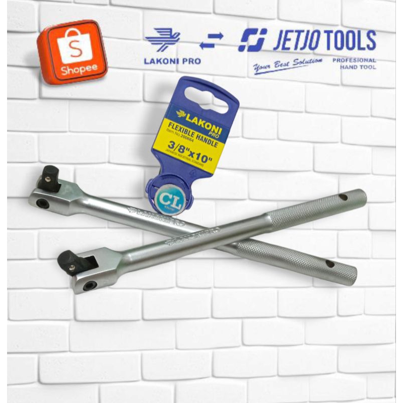 GAGANG SOCK FLEKSIBEL 3/8" kecil stang kunci sok flexibel 3/8in kunci shock flexible handle 3/8