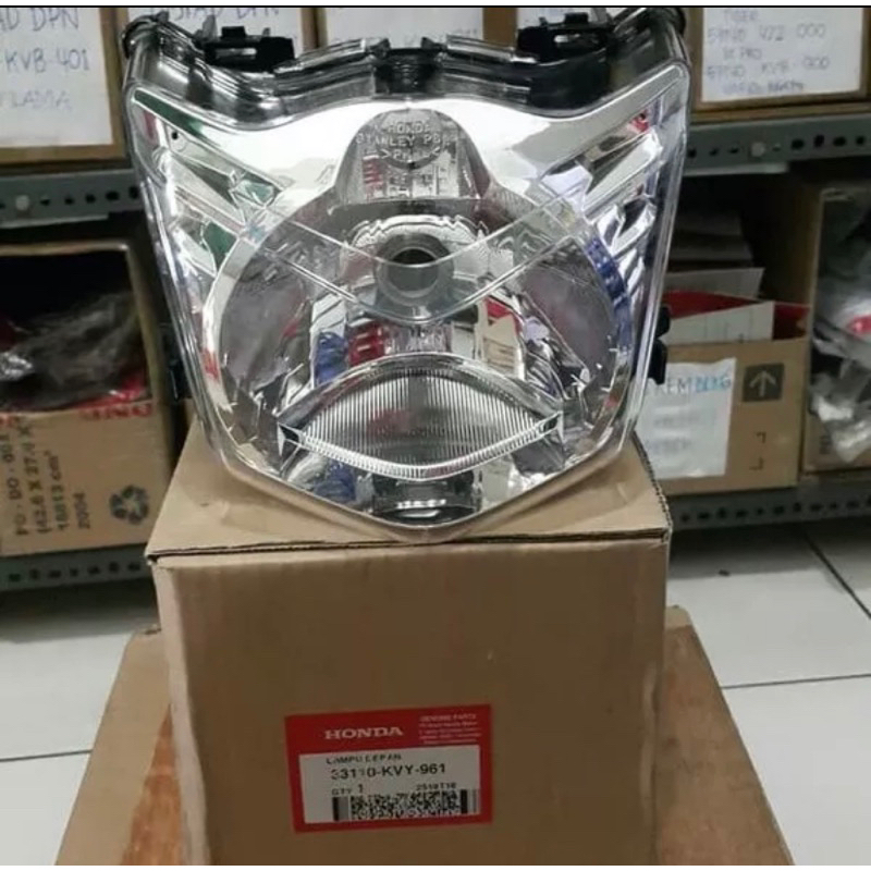 33110-kvy-961 reflektor lampu depan beat karbu ori LAMPU DEPAN BEAT BIT KARBU 2008 2009 2010 2011 20