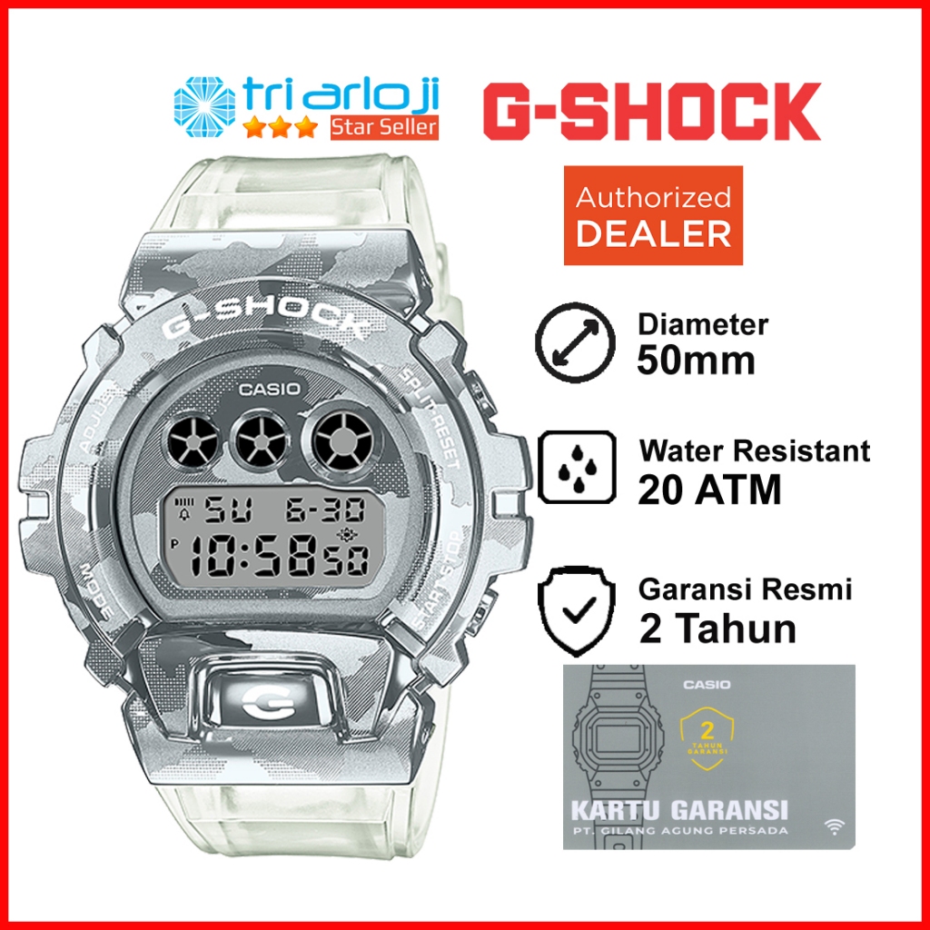 Casio G-SHOCK GM-6900SCM-1DR Jam Tangan Pria GSHOCK Transparant GM-6900SCM-1 GM-6900 GM6900