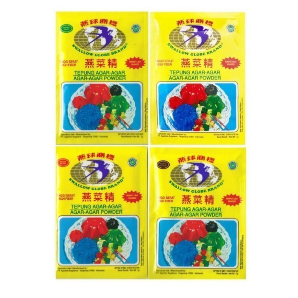 

Agar Agar Swallow Globe all variant warna 7 gr Harga satuan
