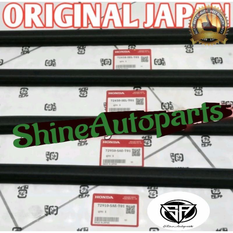 PAKET PELIPIT KARET KACA PINTU LUAR HONDA JAZZ OLD JAZZ GD3 4PCS