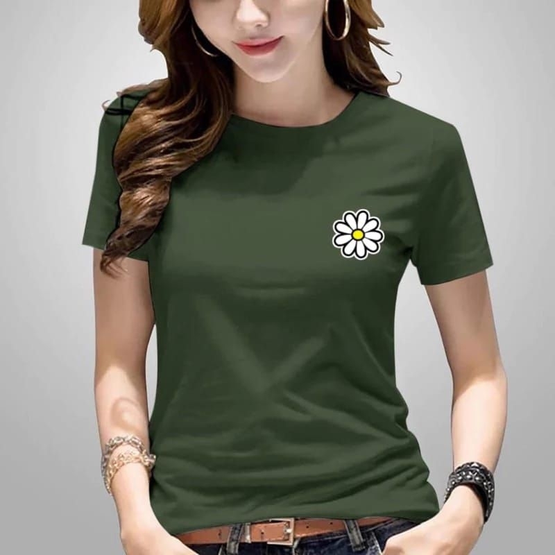 Kaos Wanita Baju Distro Premium Gambar Bunga