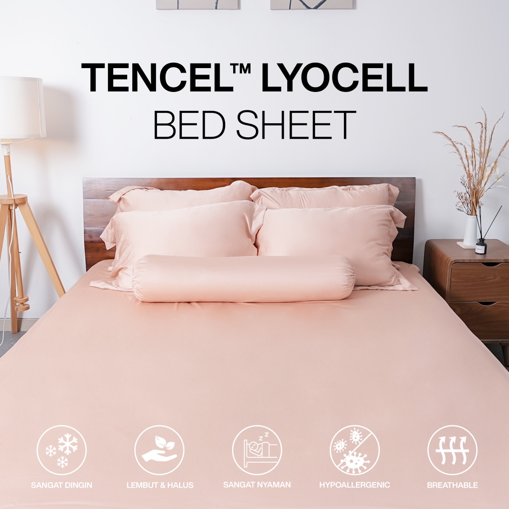 Close Your Eyes - Sprei Polos Tencel Lyocell 60s Bamboo Fiber Fitted Bed Sheet - Sprei Bahan Organic