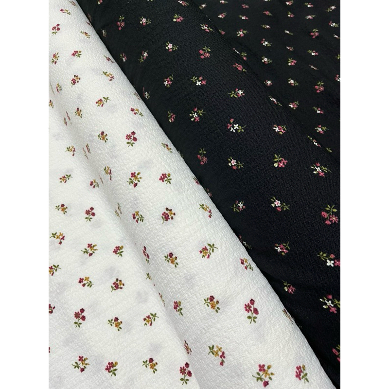 KAIN CRINKLE MOTIF BUNGA ASOKA
