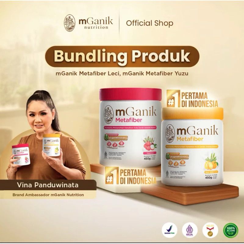 mGanik Metafiber 450gr | Suplemen Serat Khusus Diabetes - Mganik Balikpapan
