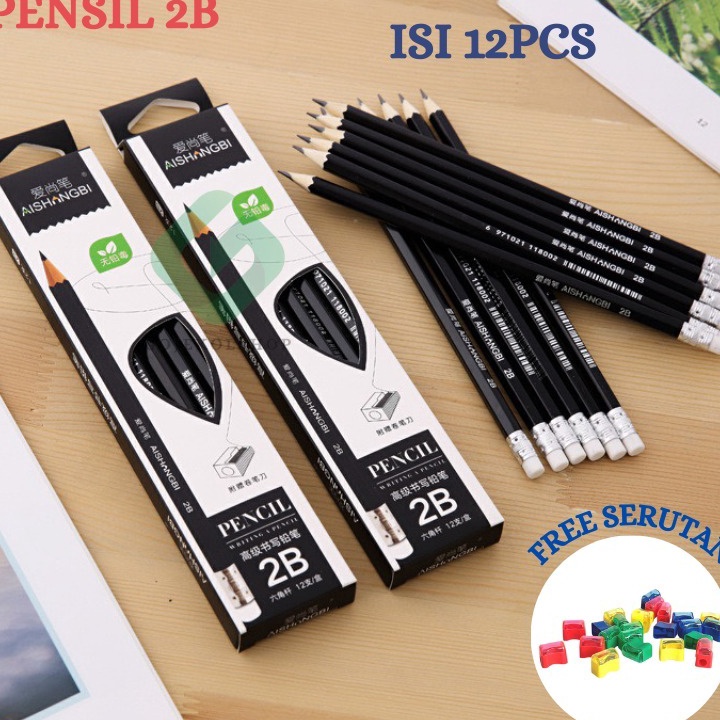 

TREND PRODUCT PENSIL UJIAN 2B EXAM PENSIL ALAT TULIS GRADE ISI 12PCS BONUS SERUTAN