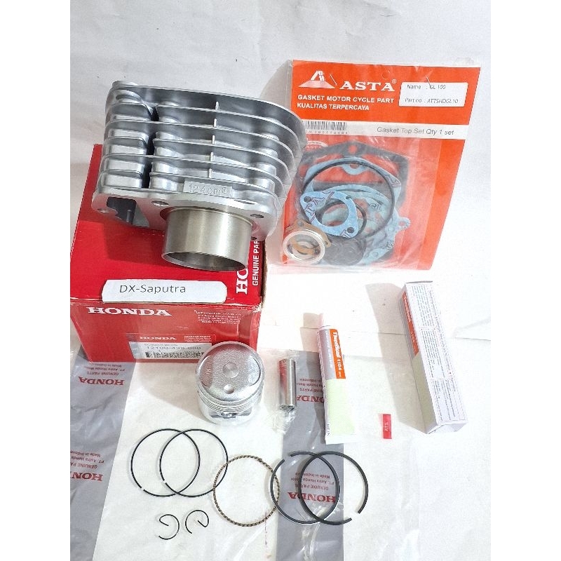 Blok seher komplit isi piston kit 124cm Kode part 439 Honda GL 100 ori