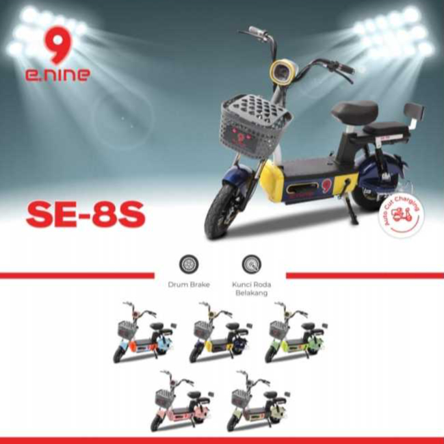 E NINE SELIS SEPEDA MOTOR LISTRIK SE 8S DEWASA DAN ANAK
