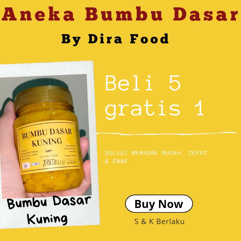 

Bumbu Dasar Kuning Tanpa Pengawet & MSG, Aneka Bumbu Dasar Fresh by Dira Food