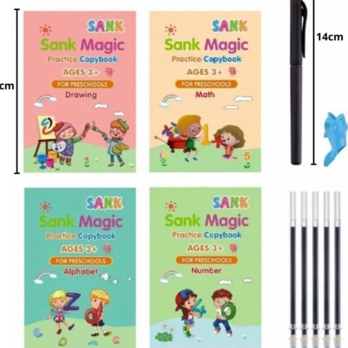 

NEW PRODUCT Buku Edukasi Sank Magic Practice Book 4in1 Isi 4 Buku Pulpen