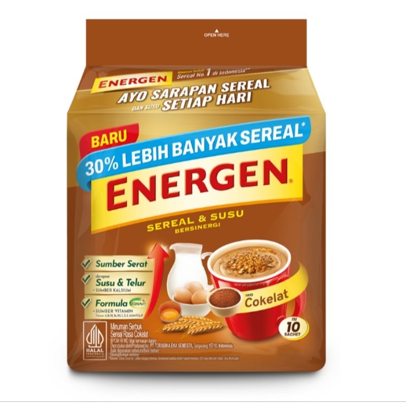 

ENERGEN Minuman Sereal Cokelat 10 sachet x 30 gram