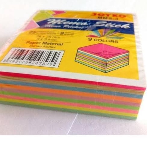 

ORDER Memo Stick MMS3 9Warna25lembarMemo PelekatSticky Note MMS3