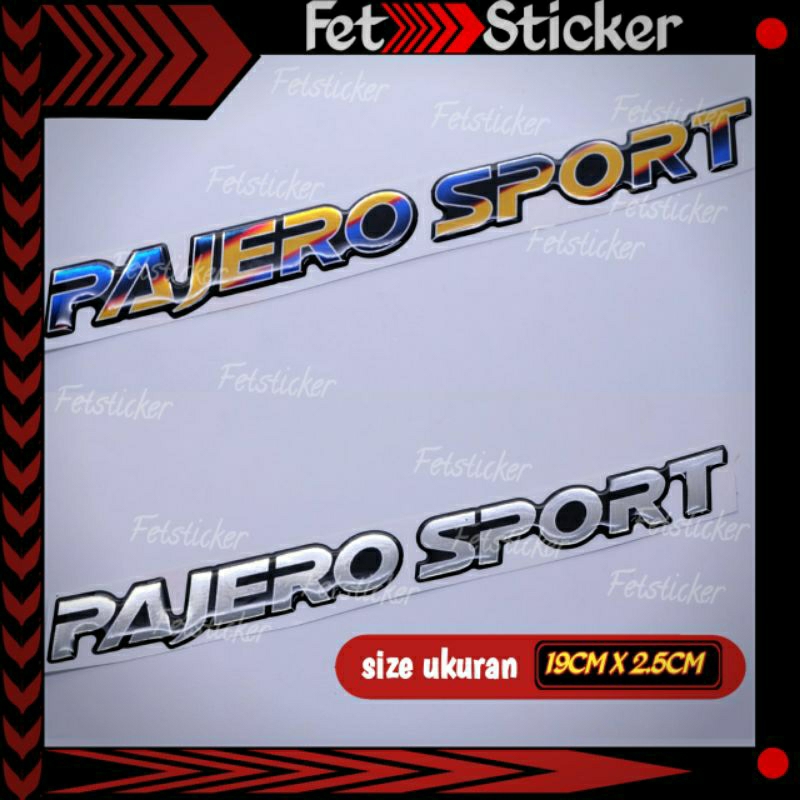 Emblem Pajero Sport / Emblem Timbul Titanium Mitsubishi Pajero Sport /Emblem Mobil