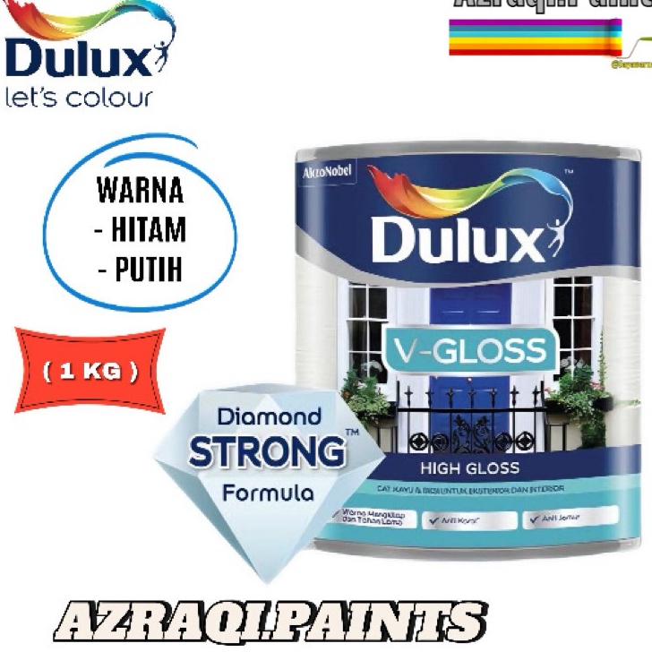 

SALE CAT MINYAK DULUX V GLOSS 1 KG HITAM DAN PUTIH