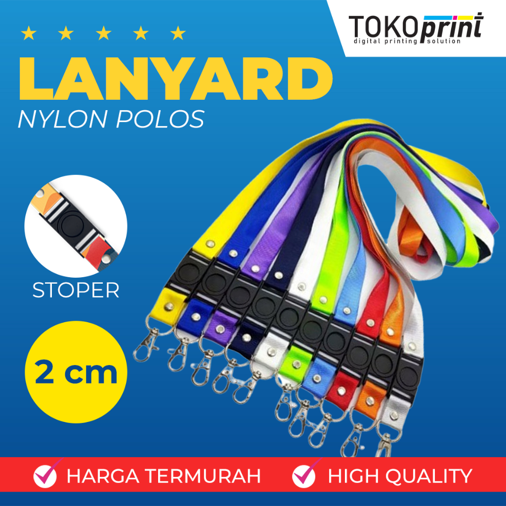 

Lanyard Nylon Gantungan kalung ID Card Satuan Souvenir Promosi