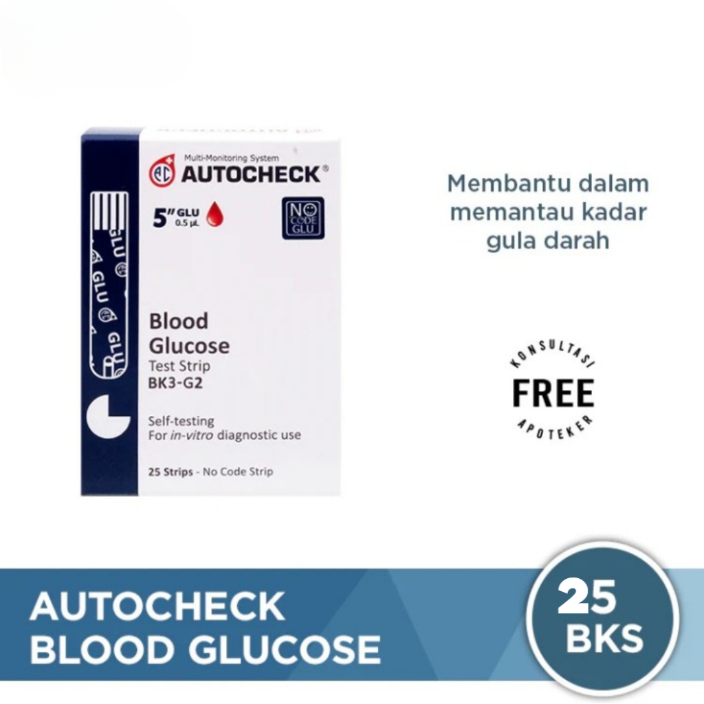 Strip Autocheck Glucose Isi 25 / Autocheck Glucose / Gula