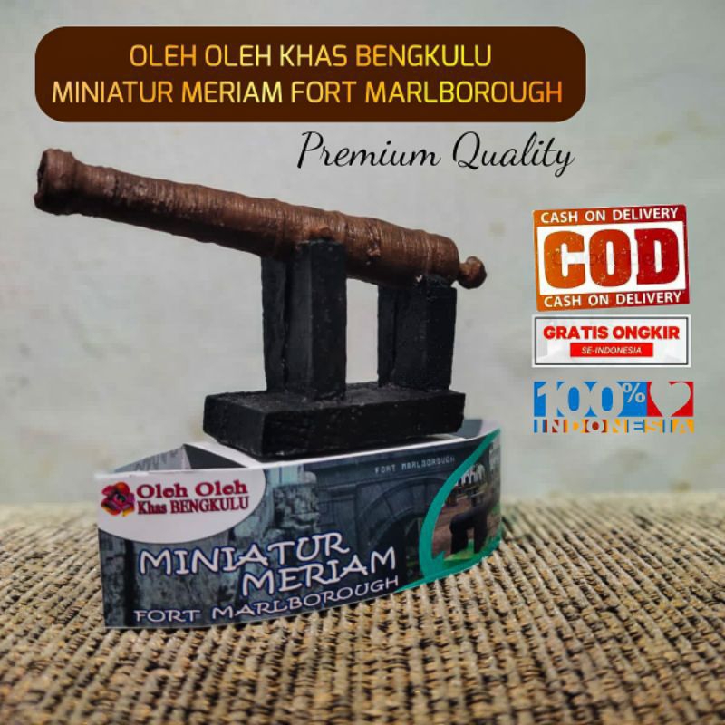 Miniatur meriam fort marlbough bengkulu souvenir oleh oleh khas bengkulu